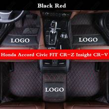 Всепогодные автомобильные коврики Honda Accord Civic HR-V подходят для CR-Z Insight CR-V Jazz FIT City индивидуальные коврики для ног Авто ковры 2024 - купить недорого