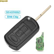 Jingyuqin 315/433MHz ID46 Chip Flip Remote Control Car Key For RANGE ROVER Sport Land Rover Discovery 3 3 Buttons Complete Key 2024 - buy cheap