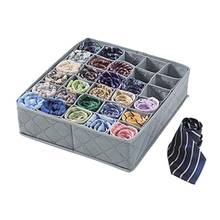 30 Grids Bamboo Charcoal Storage Box Fold Underwear Ties Socks Drawer Organizer 2024 - buy cheap