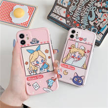Kawaii японский аниме Сейлор Мун чехол для телефона iPhone 11 Pro Max Xr Xs Max X 7 7PLus 8 Plus Чехлы Мягкая силиконовая задняя крышка 2024 - купить недорого