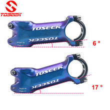 TOSEEK MTB Road Bicycle Blue-purple Gradient Stem Moutain Bike Stem 6/17 Degree Bicycle Handlebar 31.8mm Bike Stem Bicycle Parts 2024 - buy cheap