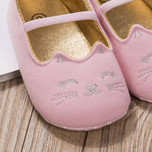 Sapatos de princesa para bebês recém-nascidos, calçados casuais, em 5 cores, com sola macia e estampa de gato, para meninas, 2020 2024 - compre barato