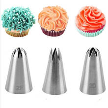 3pcs 3style Big Size Cream Cake Icing Piping Russian Nozzles Pastry Tips Stainless Steel Fondant Cake Decorating Tools 2024 - buy cheap