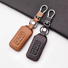 3 Buttons leather car key case Car wallet for MITSUBISHI OUTLANDER Lancer EX ASX Colt Grandis Pajero Sport Auto Accessories 2024 - buy cheap