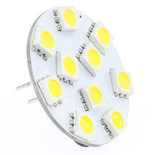 Free Ship 20pcs/lot Back Pin 10 LED G4 Light Round Board SMD 5050 Wide Volt 12VDC 12VAC 24VDC/24VAC Back Pin White Warm White 2024 - buy cheap