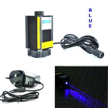 Módulo de punto láser azul violeta puro, 12V, 450nm, 1600mW, 1,6 W, con adaptador y ventilador 2024 - compra barato