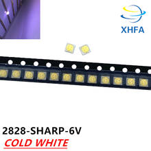 1000 Uds para SHARP Original LED de retroiluminación LCD TV aplicación LED 2828 cuentas de luz blanca de alta potencia de 0,8 W 6V 2024 - compra barato