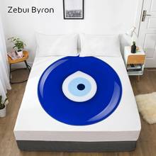 3D Fitted Sheet,Bed Sheet With Elastic Queen/King/Custom,Mattress Cover 180/150*200/160x200,bedding Evil eye,drop ship 2024 - buy cheap