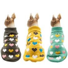 Pet Dog Winter Warm Clothes Coat Apparel Sweater Puppy Knitwear Costume Cotton Blend Christmas Sweaters Chihuahua Clothes 2024 - купить недорого