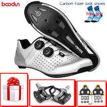 boodun new ultralight carbon fiber Bike shoes Road Bike cycling lock shoes non-slip breathable comfortable casual sports shoes 2024 - buy cheap