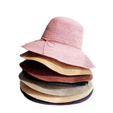 Doitbest High quality Wide Brim Straw Hats Summer Sun Hats for Women Lady Beach Hats Foldable sunscreen Flat Gorras 2024 - buy cheap