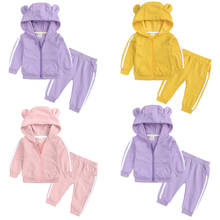 Newborn Baby Autumn Clothes Suit Long Sleeved Fashion Hooded Set 6M-24M Boys Zipper Sportsuit Baby Girl Casual Outfits Clothing 2024 - buy cheap