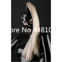 Máscara de cosplay de látex com peruca, com desenho, olhos abertos, boca, nariz, mulheres, gancho de borracha personalizado 2024 - compre barato