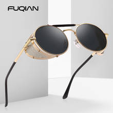 FUQIAN 2020 Retro Steampunk Sunglasses Men Classic Round Metal Women Sun Glasses Vintage Travel Shades Eyewear UV400 2024 - buy cheap