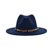 Шляпа в британском стиле для мужчин и женщин, шикарная Классическая фетровая винтажная шапка из искусственной шерсти, темно-синего цвета, для зимы 2024 - купить недорого