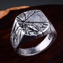 Fashion Jewelry Square Index Finger Ring Broken Crack Signet Engagement Ring Alloy Ring All-match for Mother's Day 124A 2024 - buy cheap