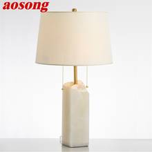 AOSONG Modern Luxury Table Lamp Design White Marble E27 Desk Light Home LED Decorative For Foyer Living Room Office Bedroom 2024 - buy cheap