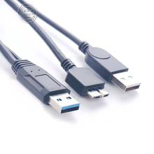 Cable de datos USB3.0, suministro de energía auxiliar de un punto a micro público, disco duro móvil de 3 cabezales para fortalecer 2024 - compra barato