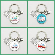 New Creative Hospital Model Charm Keychain Ambulance Medical Bag Pendant Fashion Woman Jewelry Gift Graduate Souvenir Graduation 2024 - buy cheap