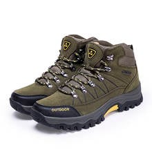 Men Hiking Shoes Male Outdoor Tourism Climbing Shoes Climbing Mountain Shoes Waterproof Leather Hiking Hunting Boots Sneakers 2024 - buy cheap