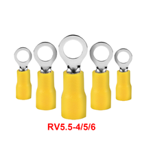 40PCS RV5.5-4 RV5.5-5 RV5.5-6 Yellow Ring insulated terminal cable Crimp Terminal suit 4-6mm2 Cable Wire Connector 2024 - buy cheap