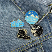 Wild Adventure Cartoon Enamel Lapel Pins Scenic Mountain Brooches Badges Fashion Pins Gifts for Friends Pins Jewelry Wholesale 2024 - buy cheap