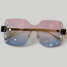 2021 Sunglasses Women Rimless Retro e Luxury Brand Sun Glasses For Female Vintage Alloy Eyeglasses Oculos De Sol 2024 - buy cheap