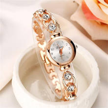 Ladies Elegant Wrist Watches Women Bracelet Rhinestones Analog Quartz Watch Women's Crystal Small Dial Watch Reloj 2024 - compre barato