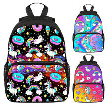 Mochila impermeable con diseño de unicornio para niños y niñas, morral escolar con diseño divertido de unicornio Rosa arcoíris, impermeable, Estética de viaje 2024 - compra barato