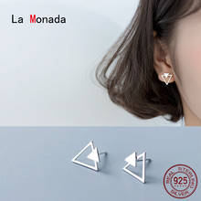 La Monada Triangle Earrings Studs 925 Sterling Silver Fine Jewelry Minimalist Beautiful Stud Earrings For Women Silver 925 2024 - buy cheap