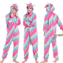 Winter Flannel Kigurumi Unicorn Sleepwear Children Pyjamas   Anime Cartoon Kigurumi Pajamas Sleepwear Unicornio 2024 - buy cheap