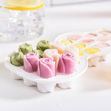 Bandeja de hielo de silicona con tapa, molde creativo de cubo de hielo rosa, molde en forma de calabaza, fabricación de hielo, caja de comida artesanal, molde de helado 2024 - compra barato