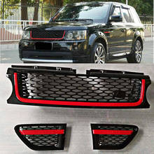 For Land Rover Range Rover Sport L320 2006-2013 Red BLACK Chrome ABS Front Upper Bumper Mesh Grill Grille 2024 - buy cheap