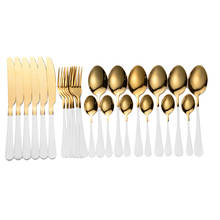Tablewellware Gold Cutlery Set 24 Pcs Stainless Steel Cutlery Fork Spoon Knife Set Tableware Box Dinnerware Set Stainless Steel 2024 - buy cheap