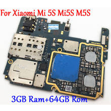 100% Test Full Work Original Unlock Motherboard For Xiaomi 5S Mi 5S Mi5S M5S 3GB+64GB Logic Circuit Board Plate Global Firmware 2024 - buy cheap