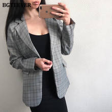 BGTEEVER Casual Plaid Women Suits Jacket Notched Collar Open Stitch Female Blazer Spring Summer Ladies Outwear Good Quality 2024 - buy cheap