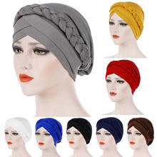 Muslim Turban Hat Cotton Print Turban Cap Women Islamic Inner Hijab Scarf Arab Wrap Head Scarves Femme Musulman Hair Accessories 2024 - buy cheap