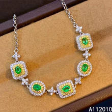 KJJEAXCMY Fine Jewelry 925 Sterling Silver inlaid gemstone Emerald classic women new hand bracelet support test hot selling 2024 - buy cheap