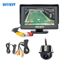 DIYKIT-Monitor de vista trasera para coche, Mini cámara de visión trasera con cable, 4,3 pulgadas, HD, LCD, sistema de marcha atrás 2024 - compra barato