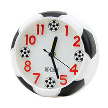 Futebol despertador para crianças decoração de mesa cabeceira bola de futebol alarme relógios bateria operado quarto escritório 2024 - compre barato