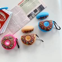 Fundas 3D Donut Donaz para auriculares, cubierta protectora de silicona para Airpods 1 y 2, funda inalámbrica con Bluetooth para Apple Airpods Pro 2024 - compra barato