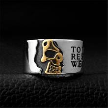 Anillo de calavera pirata para hombre, de acero inoxidable, color plata, estilo Hip Hop, Punk, para fiesta de motocicleta, regalo de cumpleaños con personalidad 2024 - compra barato