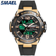 Quartz Wristwatch Sport Watch LED Light Digital Time Stopwatch Clock Alarm For Male Waterproof Watches 8033 Gold Watch For Men 2024 - buy cheap