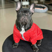 Chaqueta de perro para perros pequeños, chaqueta con monograma rojo para disfraz de Bulldog Francés, abrigo de Pug, PC1042 2024 - compra barato