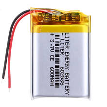 Celdas de batería recargable de polímero de litio li-po, 3,7 V, 600mAh, 602535, para Mp3, MP4, MP5, GPS 2024 - compra barato