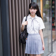 Uniformes escolares japoneses de Anime para niña, traje de marinero, Tops, corbata y falda, ropa de estudiantes de estilo azul marino Jk, ropa de animadora 2024 - compra barato