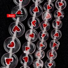6/8/10mm miçangas flores brancas de vidro coração para fazer joias lampwork redonda artesanato contas faça você mesmo pulseira acessórios joias 2024 - compre barato