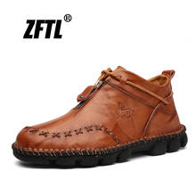 ZFTL NEW Men‘s casual shoes genuine leather large size autumn winter handmade retro loafers male National style causal shoes 136 2024 - buy cheap
