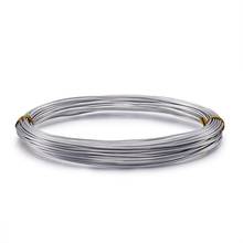 Rollo de cables de aluminio para fabricación de pulseras y pendientes, accesorios de joyería, Color plateado, 1,0mm, 10 m/rollo 2024 - compra barato