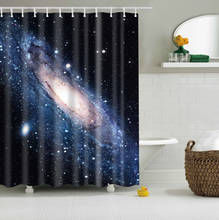 Cosmic planeta cortina de chuveiro grande banho 3d única impressão poliéster à prova dwaterproof água para decoração do banheiro cortina de bano 180x200cm 2024 - compre barato